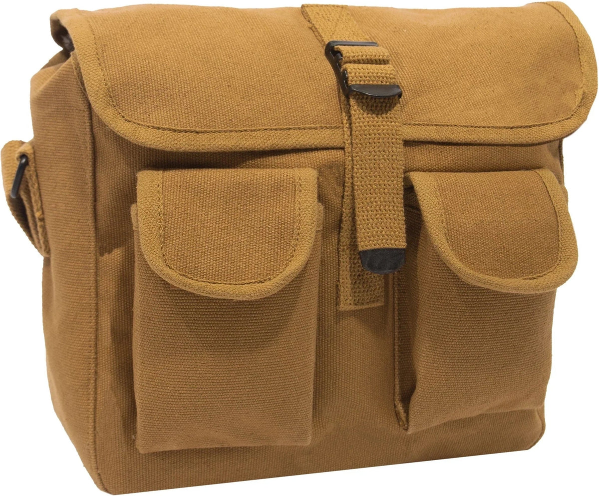 Canvas Ammo Shoulder Bag - Coyote Brown