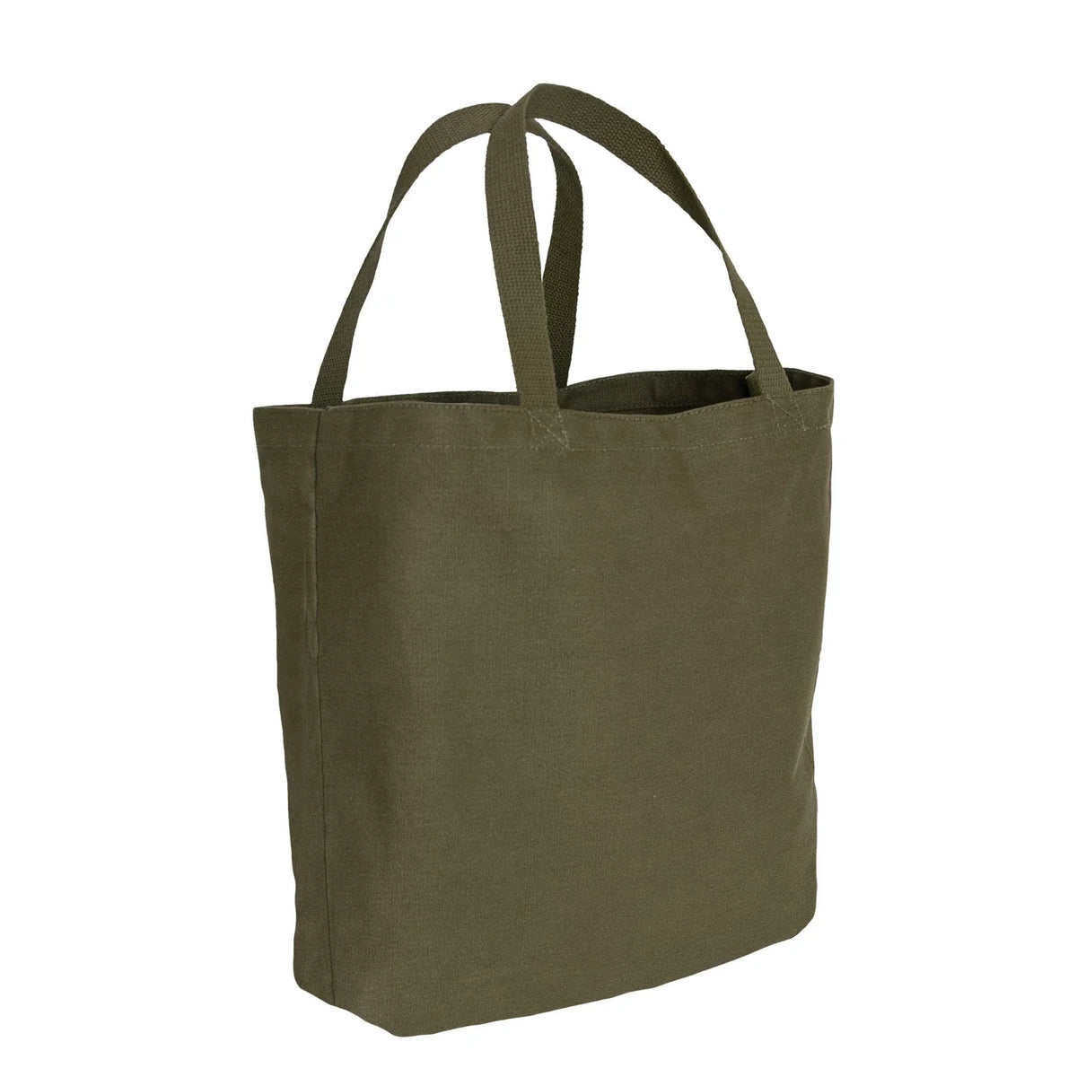 Canvas Camo and Solid Tote Bag - Olive Drab