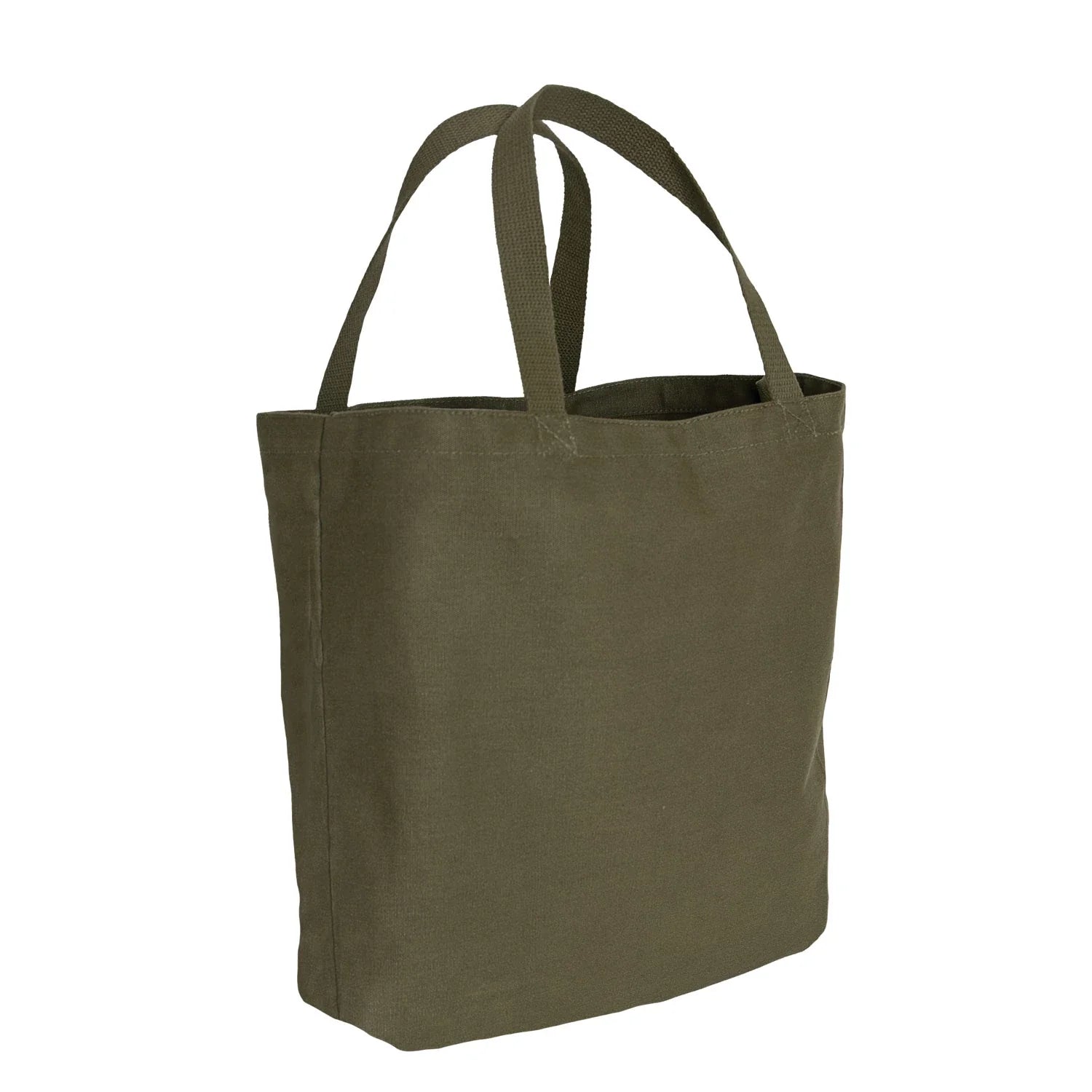 Canvas Camo and Solid Tote Bag - Woodland
