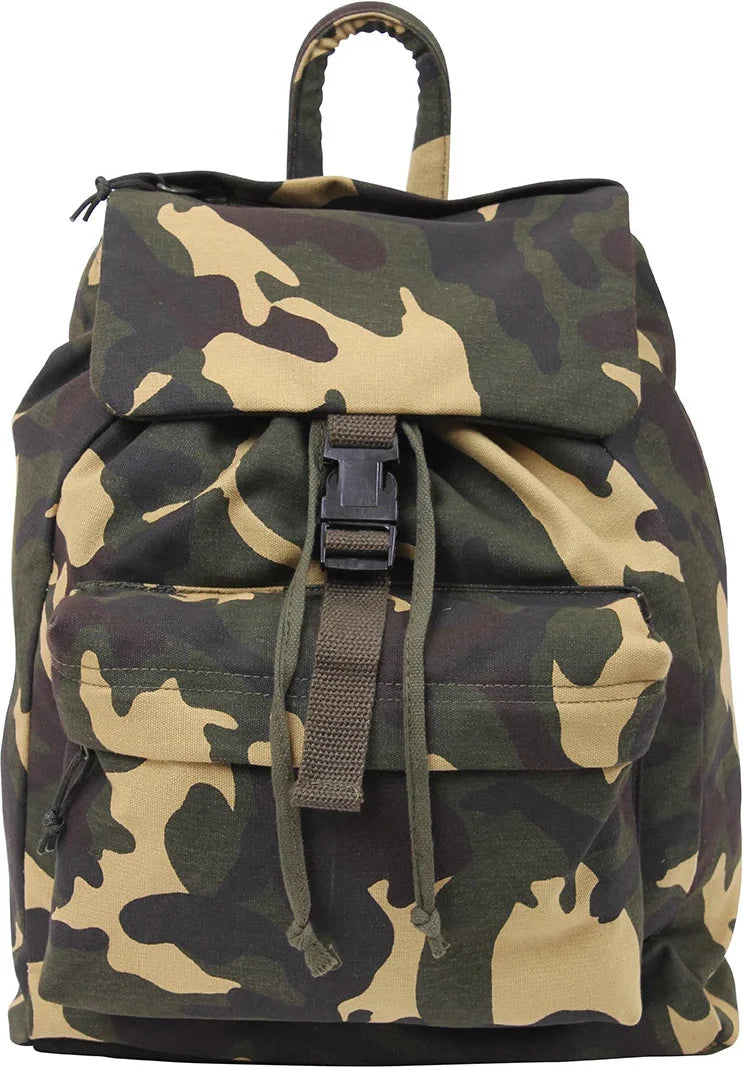 Canvas Daypack - Woodland Camo