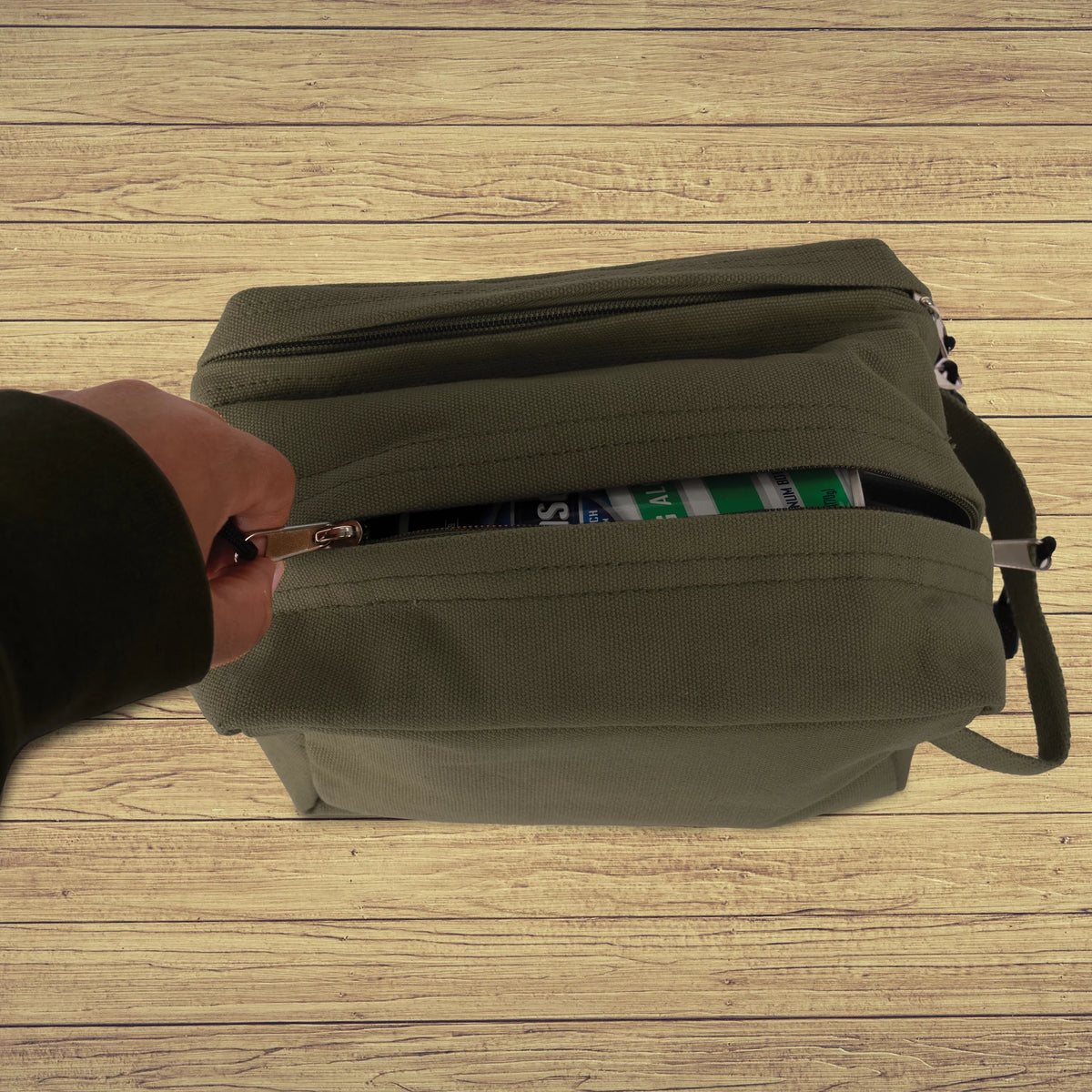 Canvas Dual Compartment Travel Kit