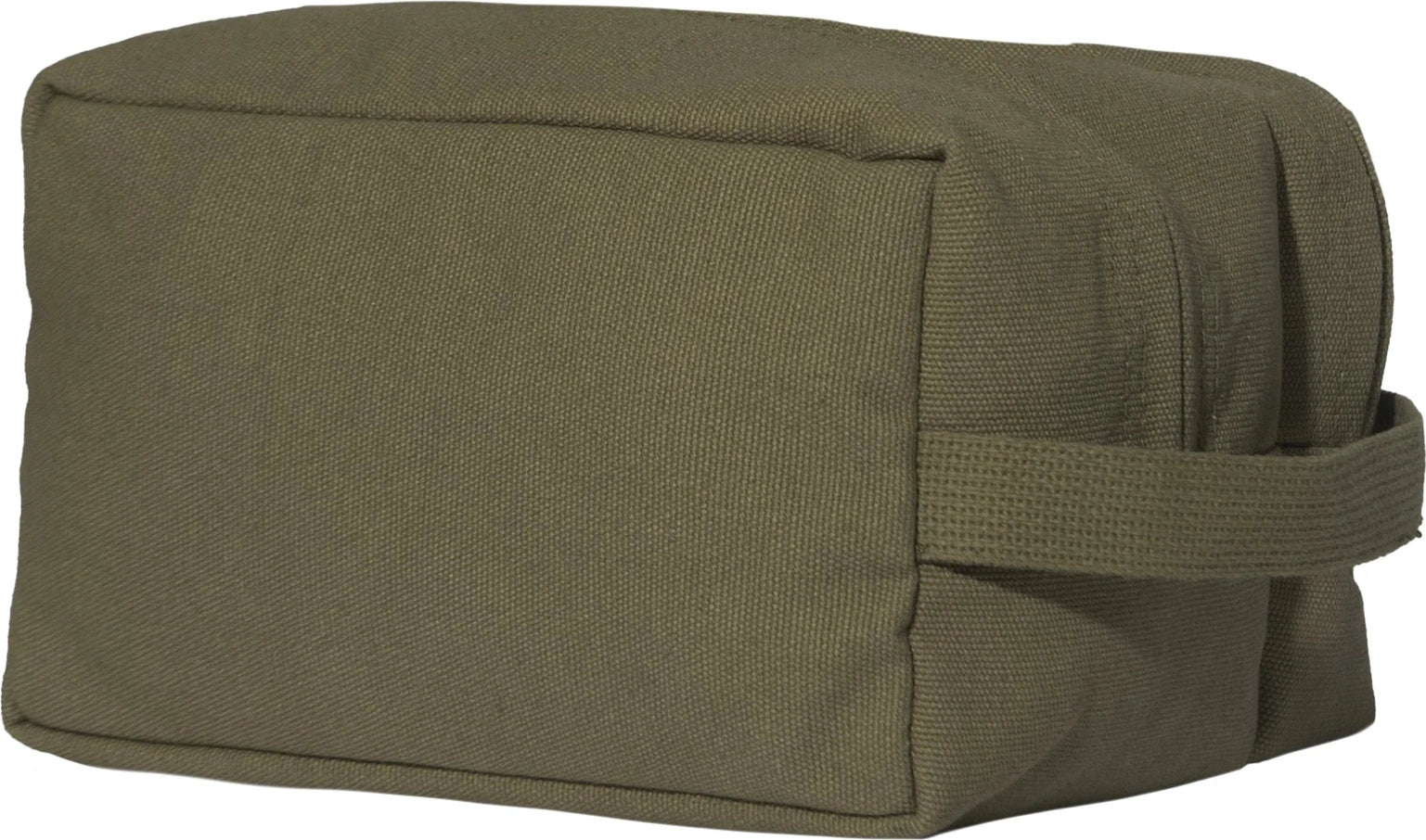 Canvas Dual Compartment Travel Kit - Olive Drab