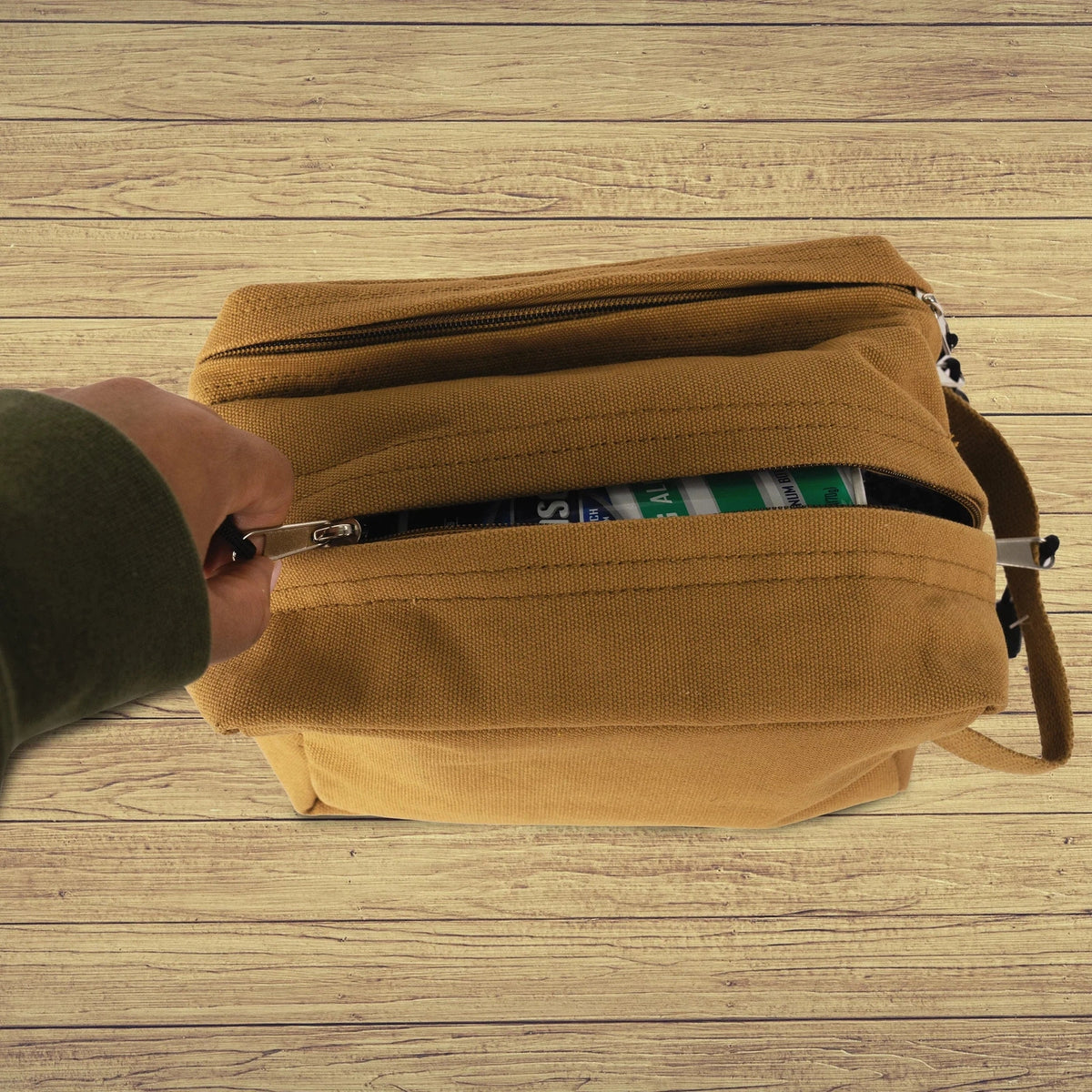 Canvas Dual Compartment Travel Kit