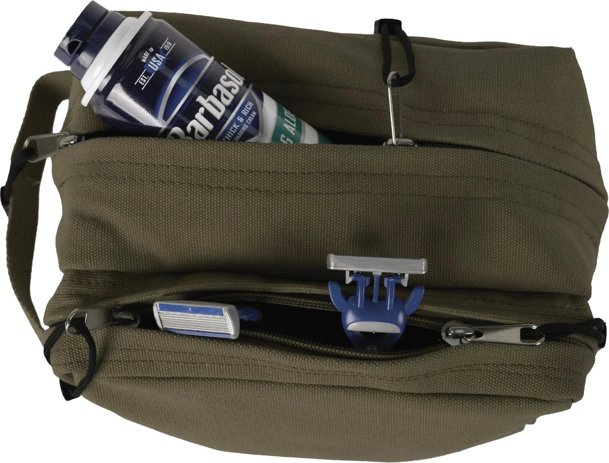 Canvas Dual Compartment Travel Kit