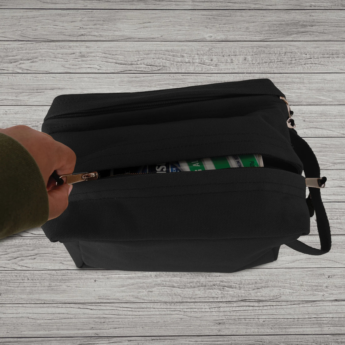 Canvas Dual Compartment Travel Kit