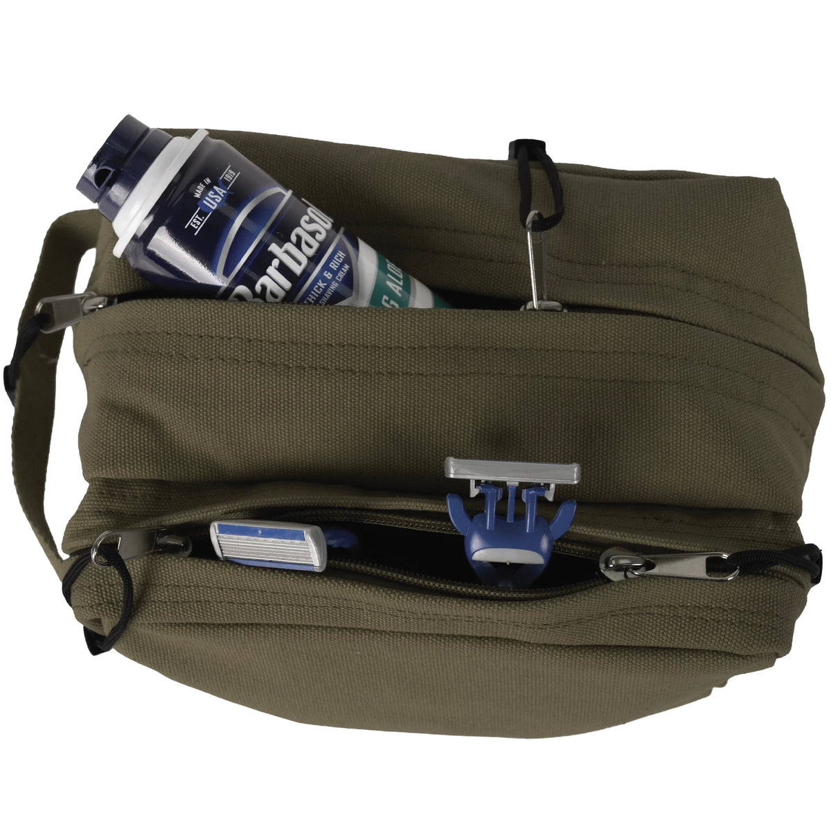 Canvas Dual Compartment Travel Kit