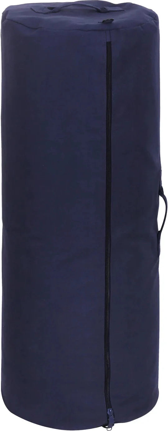 Canvas Duffle Bag with Side Zipper