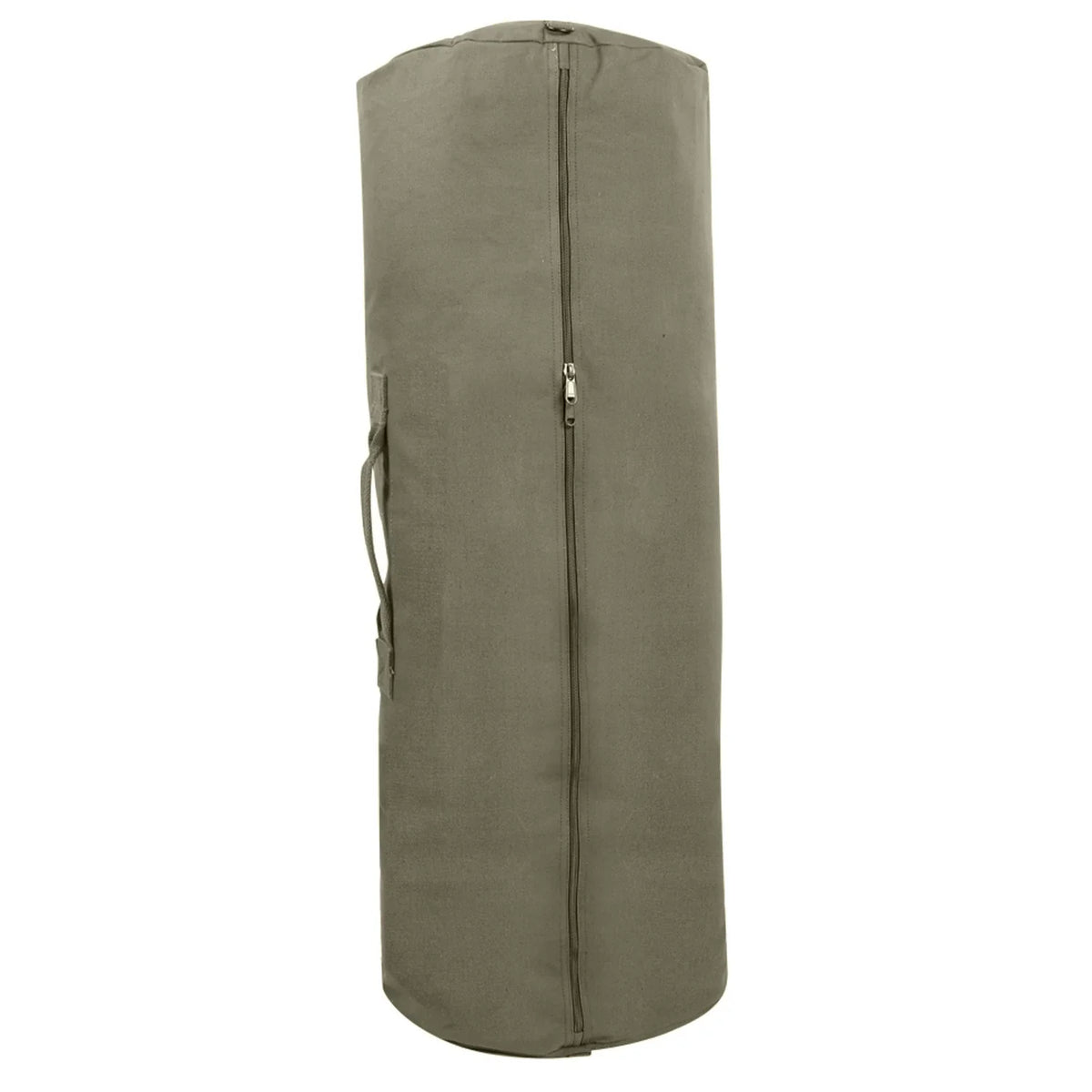 Canvas Duffle Bag with Side Zipper