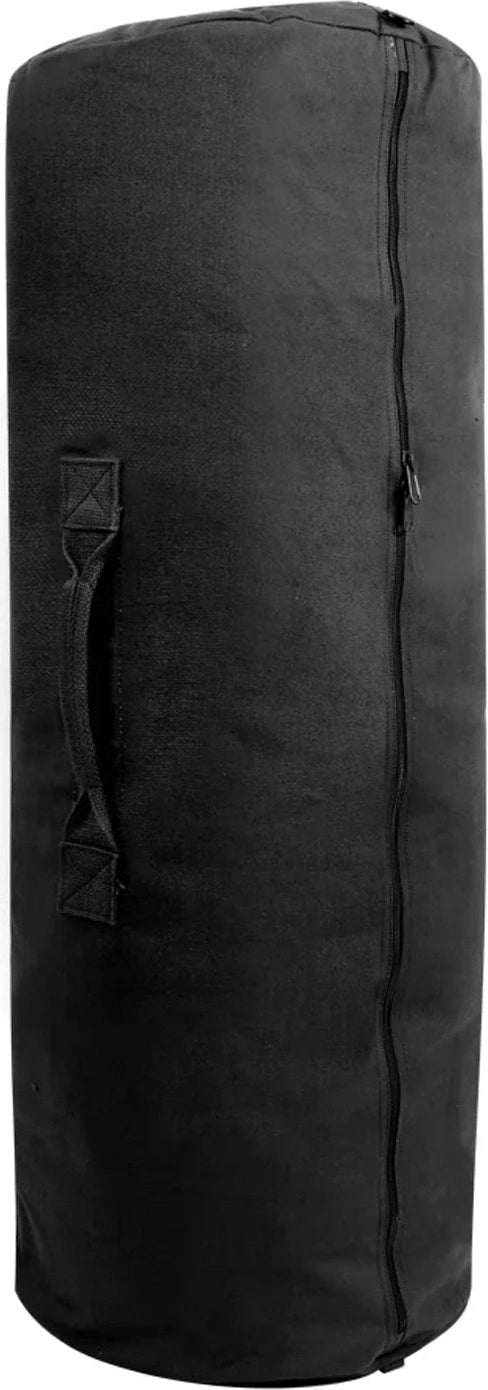Canvas Duffle Bag with Side Zipper