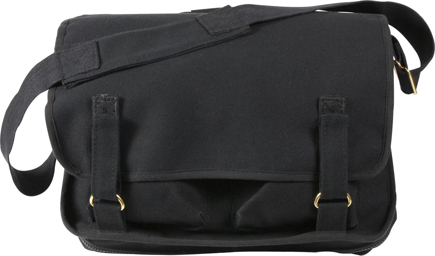 Canvas European Shoulder Bag - Black