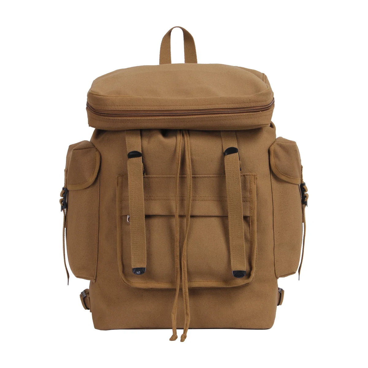 Canvas European Style Rucksack - Coyote Brown