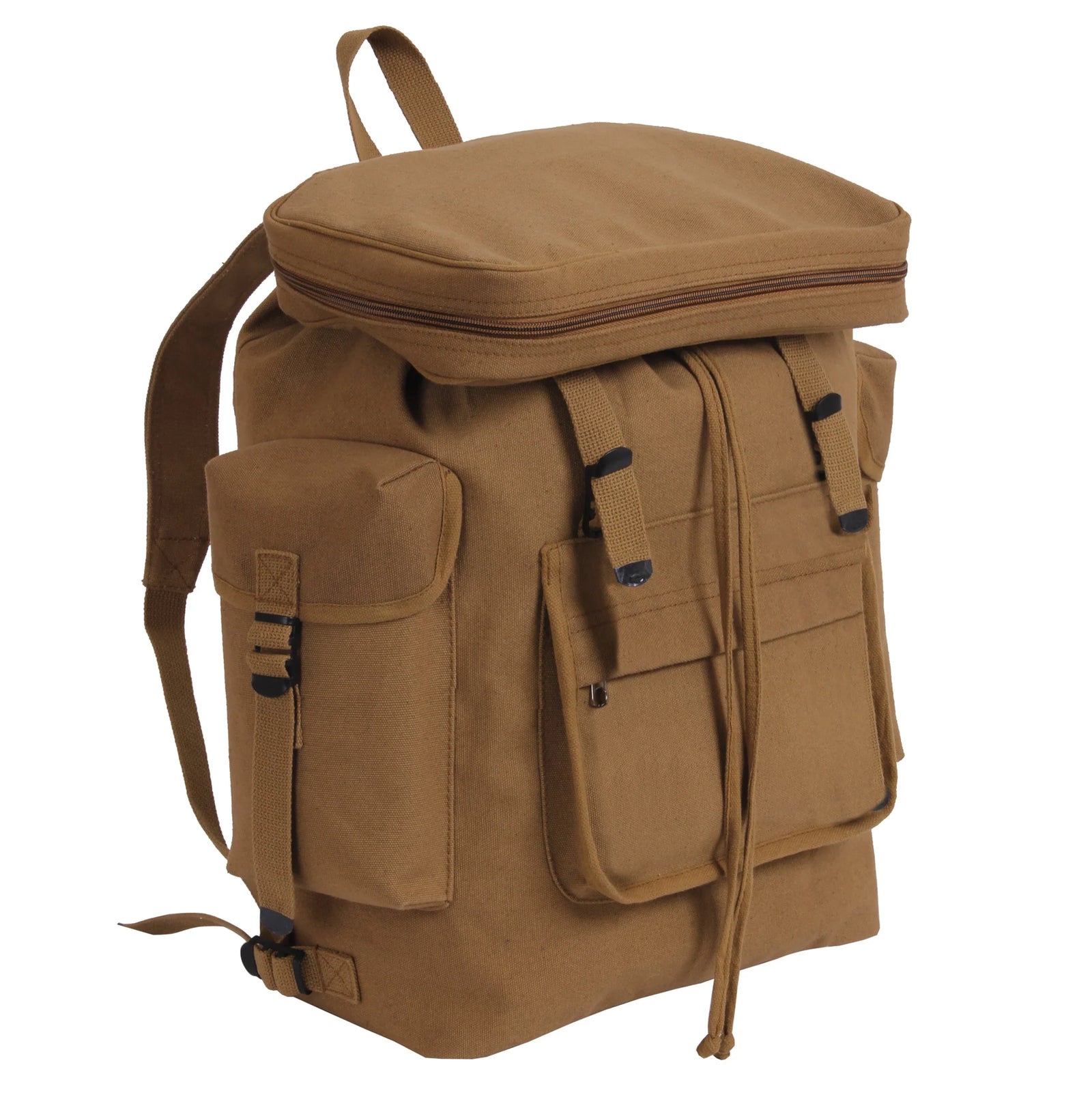 Canvas European Style Rucksack - Coyote Brown