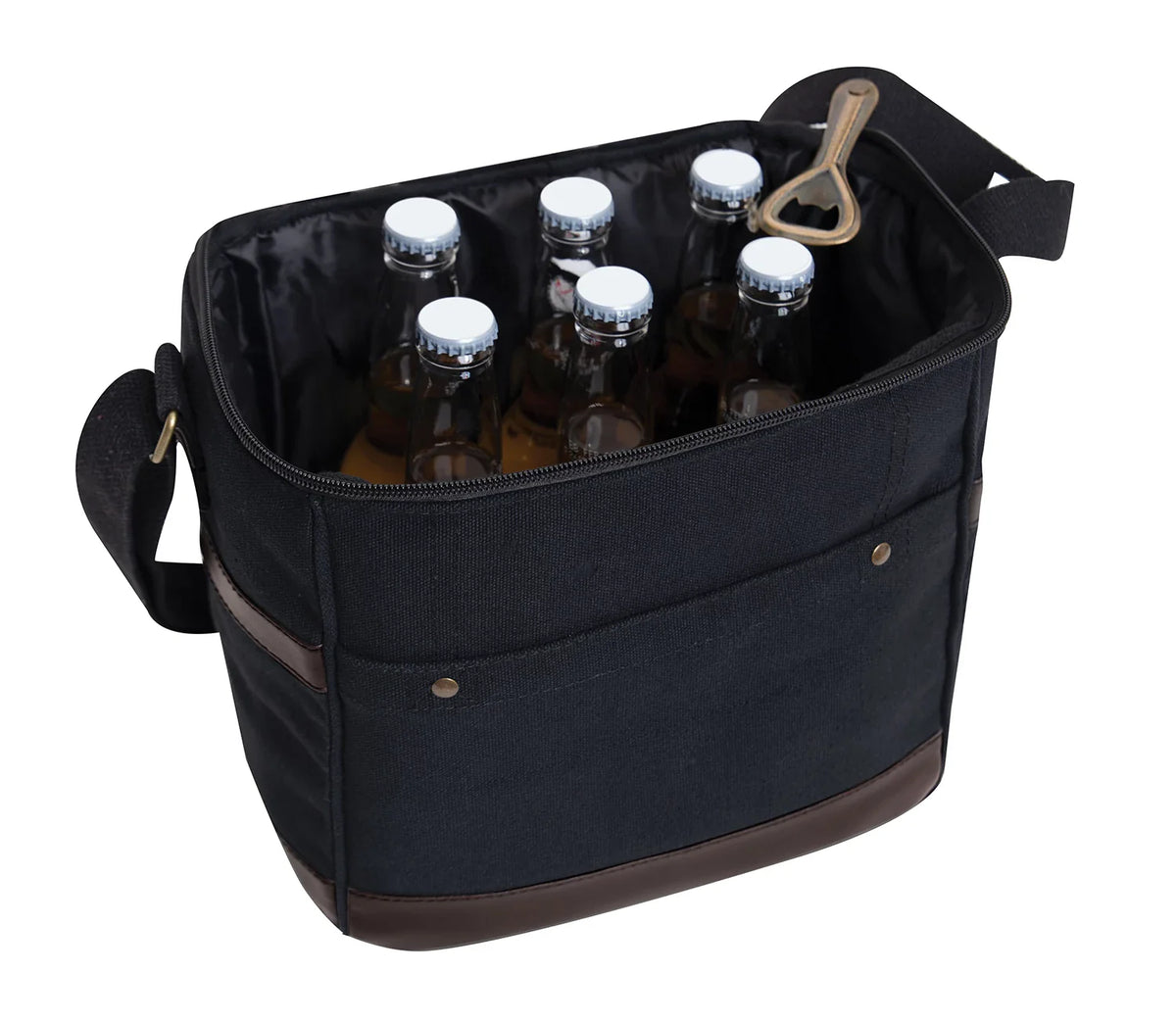 Canvas Insulated Cooler Bag - Black