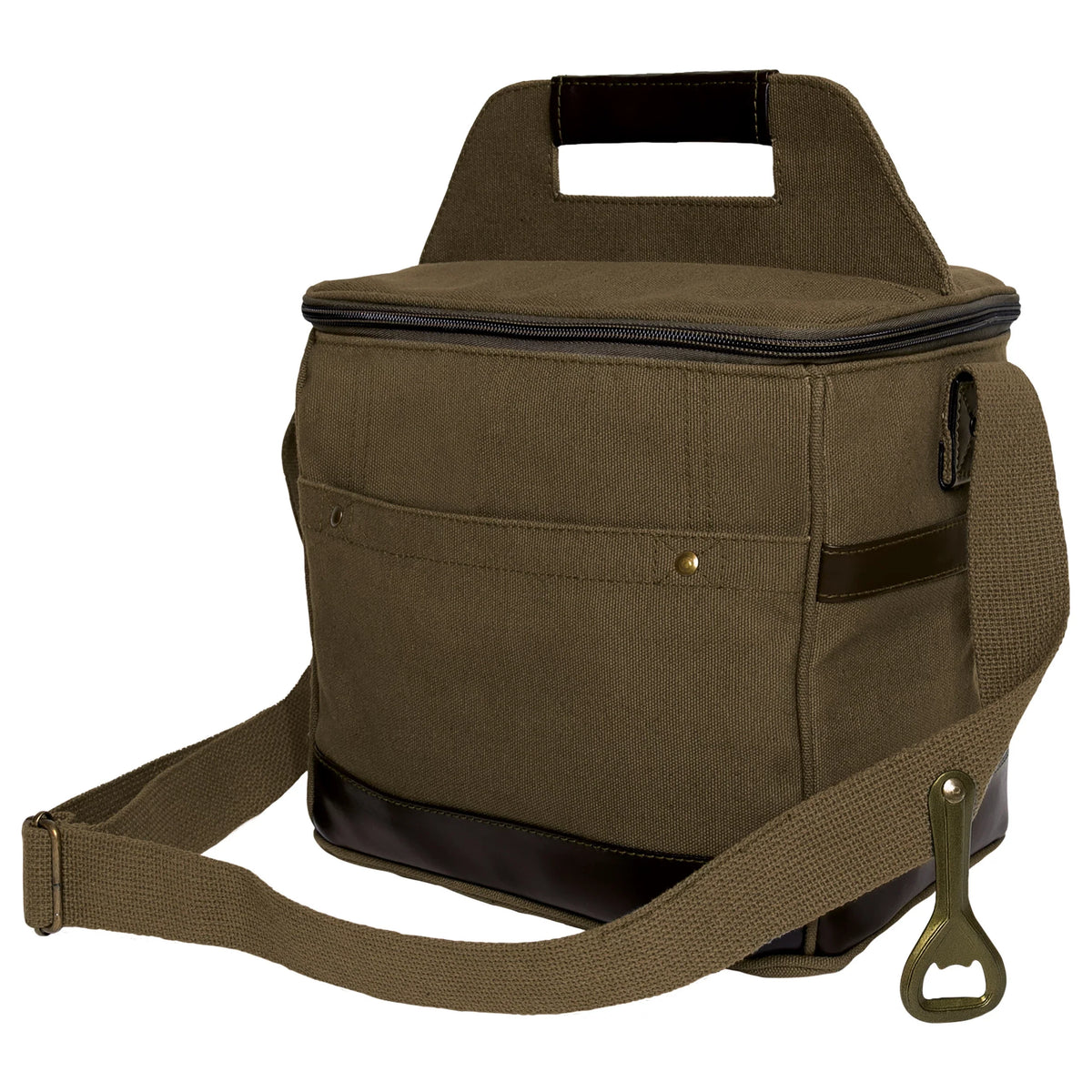 Canvas Insulated Cooler Bag - Olive Drab