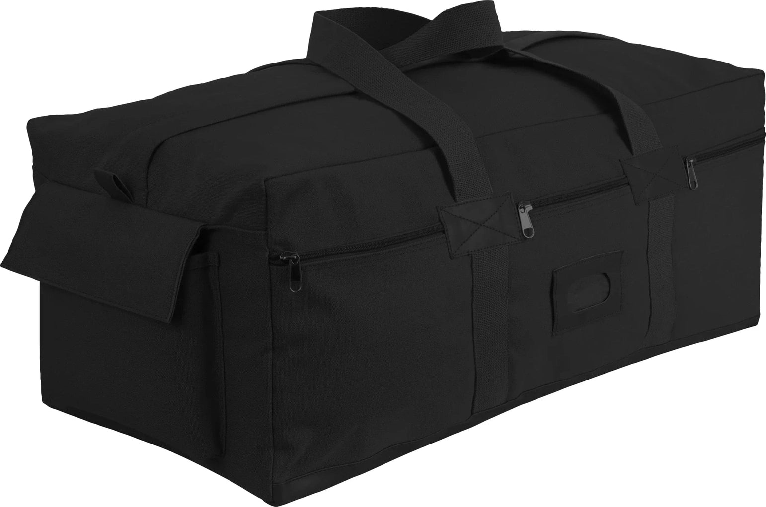Canvas Israeli Type Duffle Bag - Black