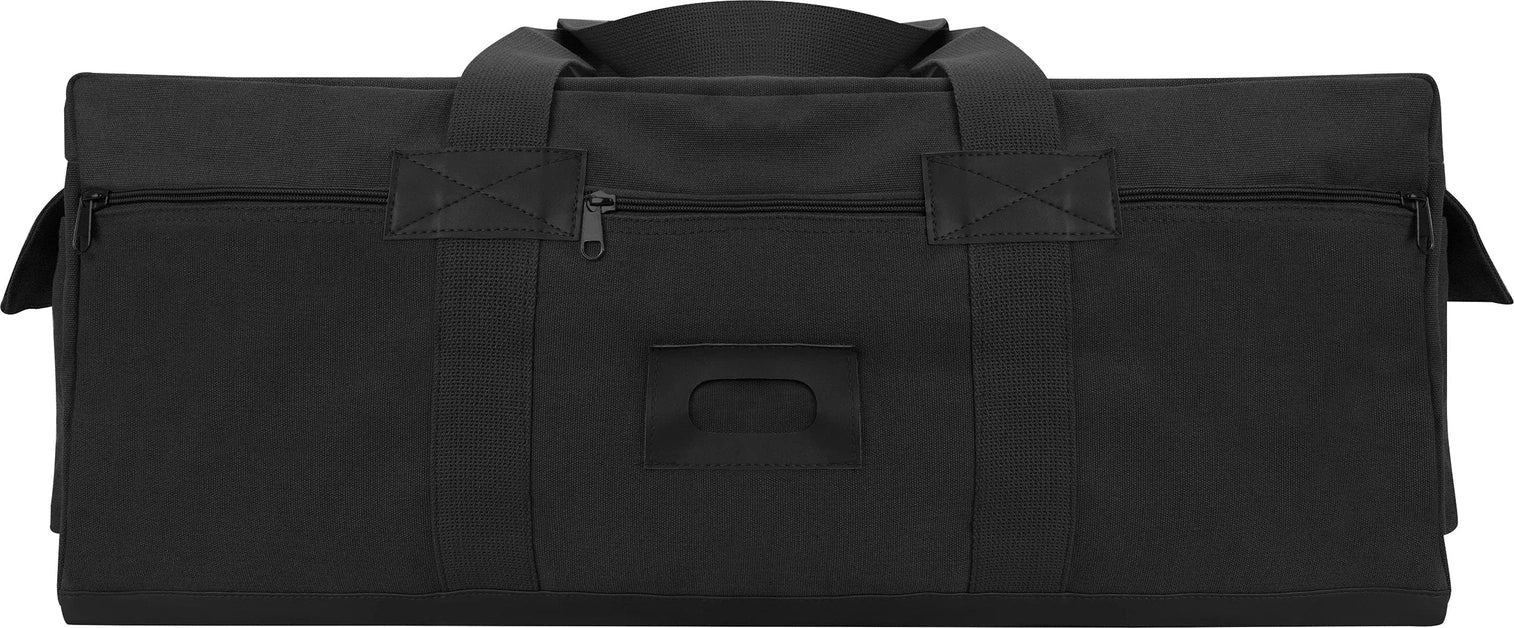 Canvas Israeli Type Duffle Bag - Black