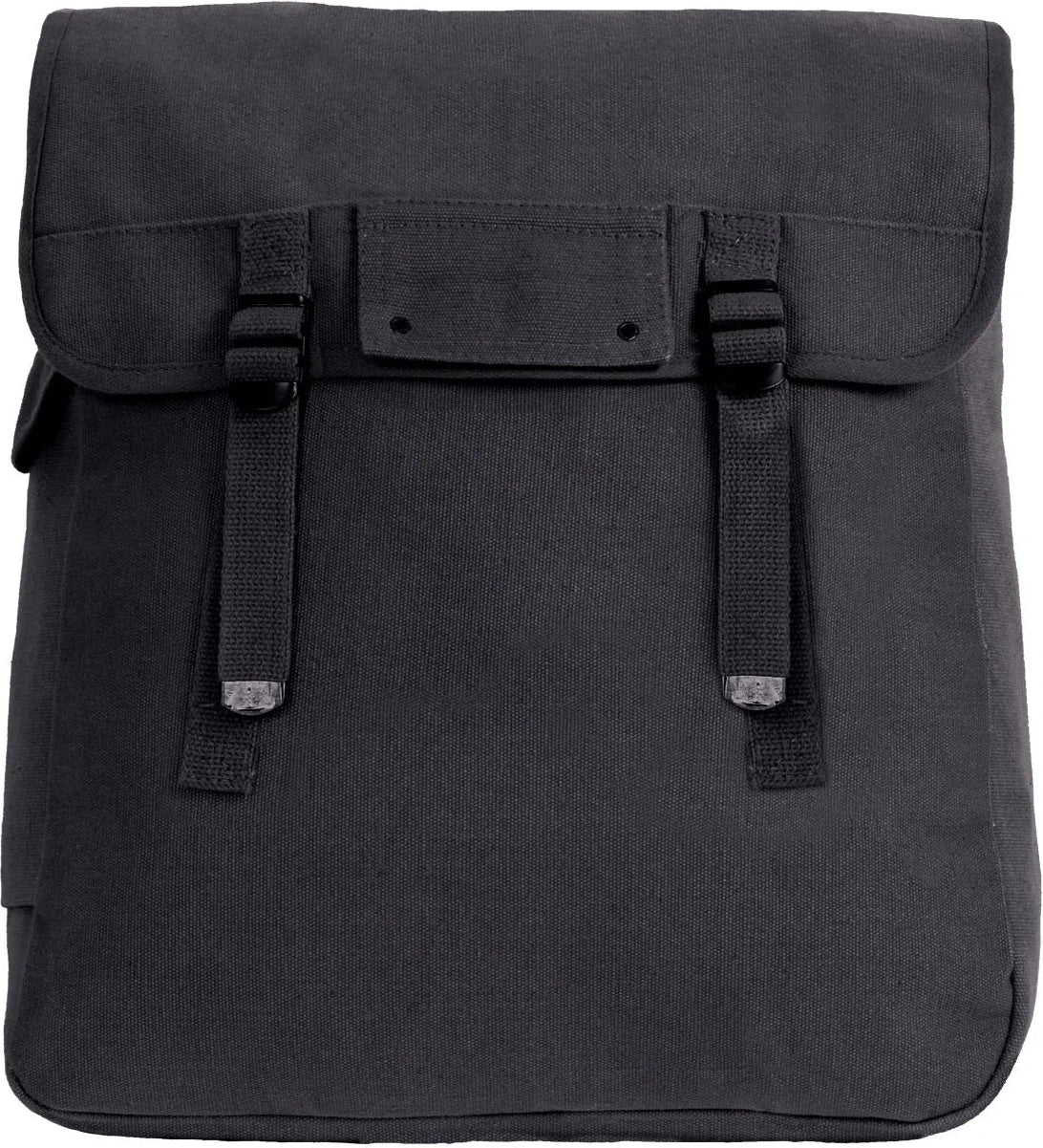 Canvas Jumbo Musette Bag - Black