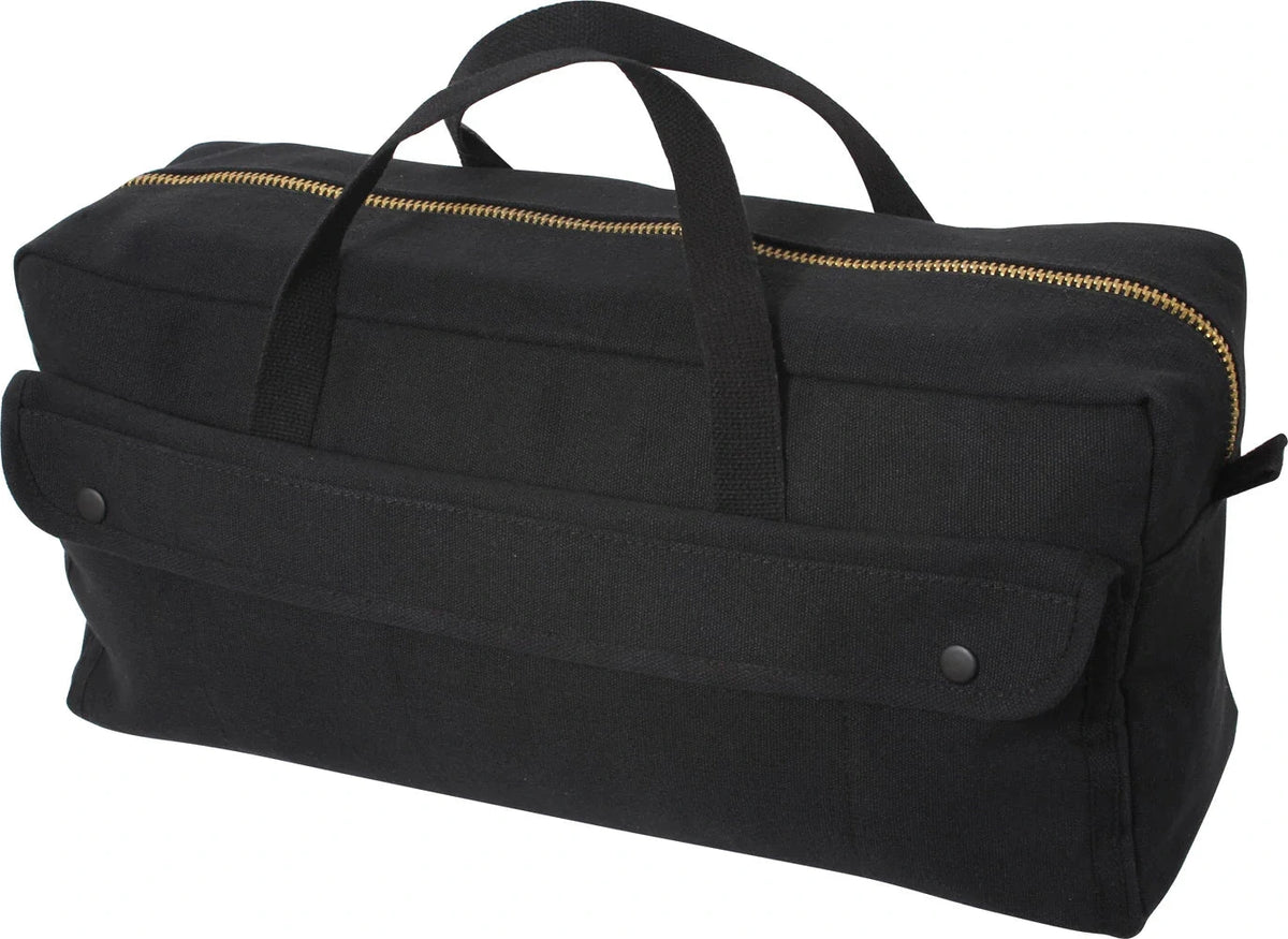 Canvas Jumbo Tool Bag with Brass Zipper