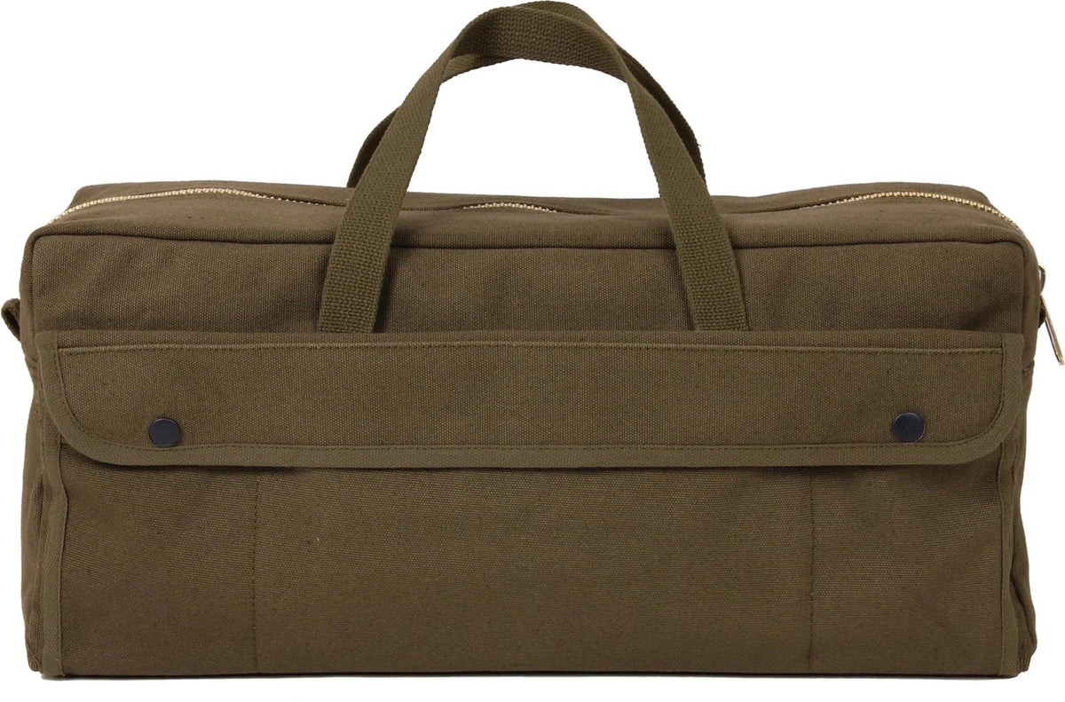 Canvas Jumbo Tool Bag with Brass Zipper