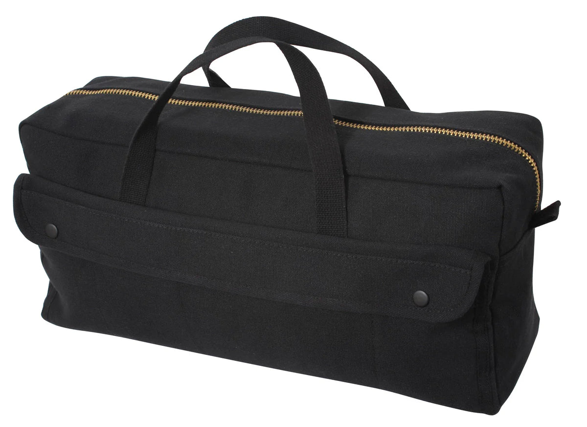 Canvas Jumbo Tool Bag with Brass Zipper