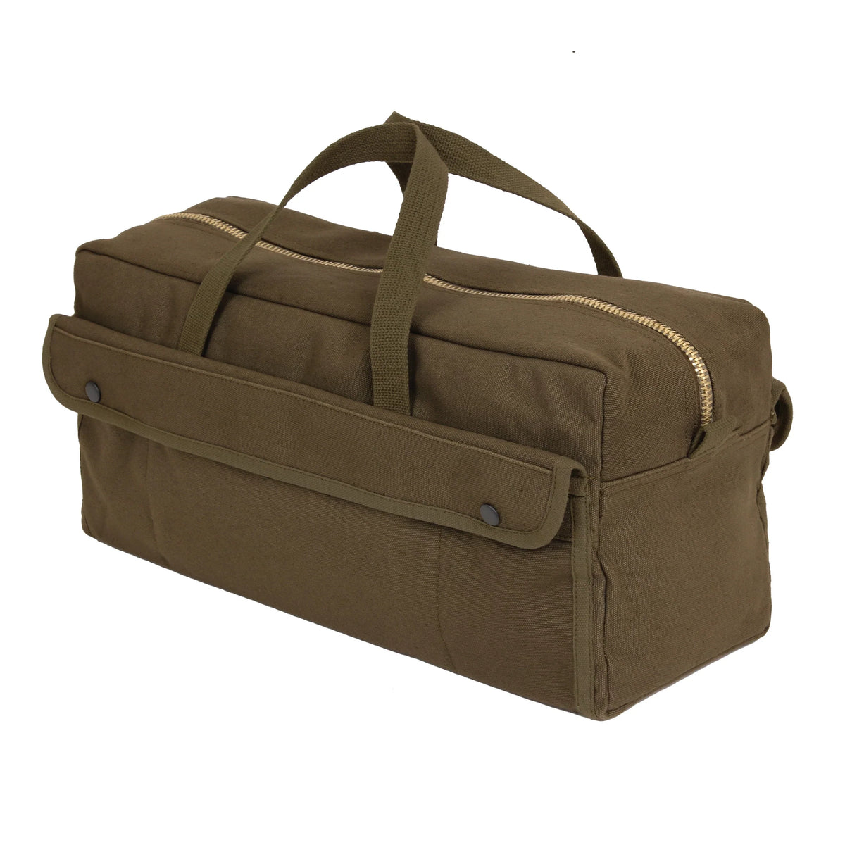 Canvas Jumbo Tool Bag with Brass Zipper