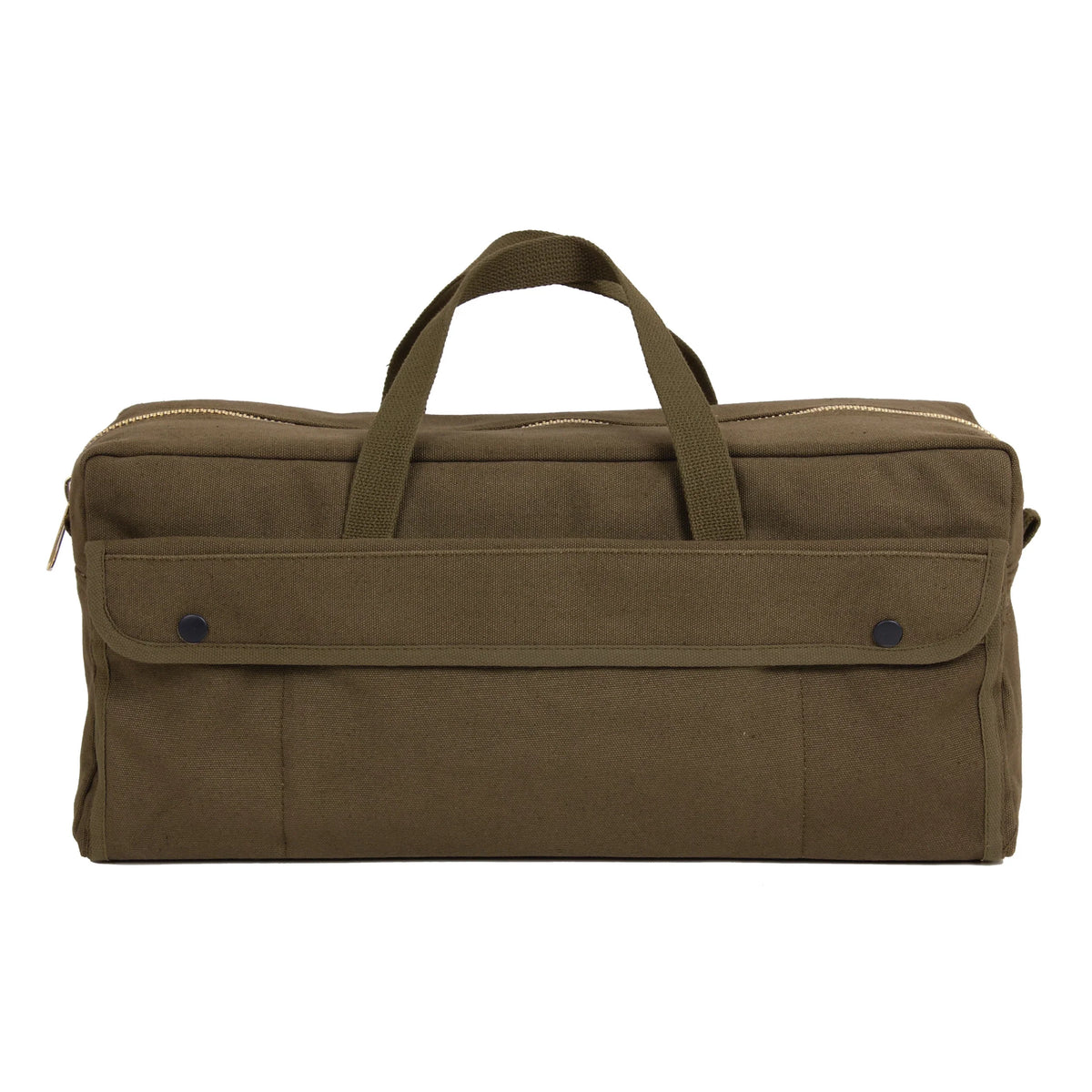 Canvas Jumbo Tool Bag with Brass Zipper