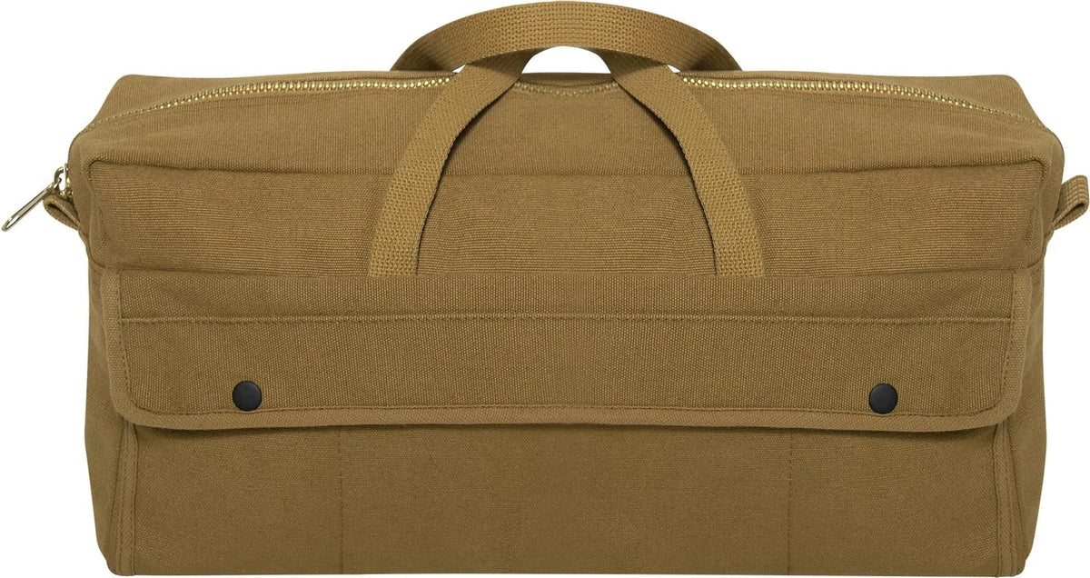 Canvas Jumbo Tool Bag with Brass Zipper