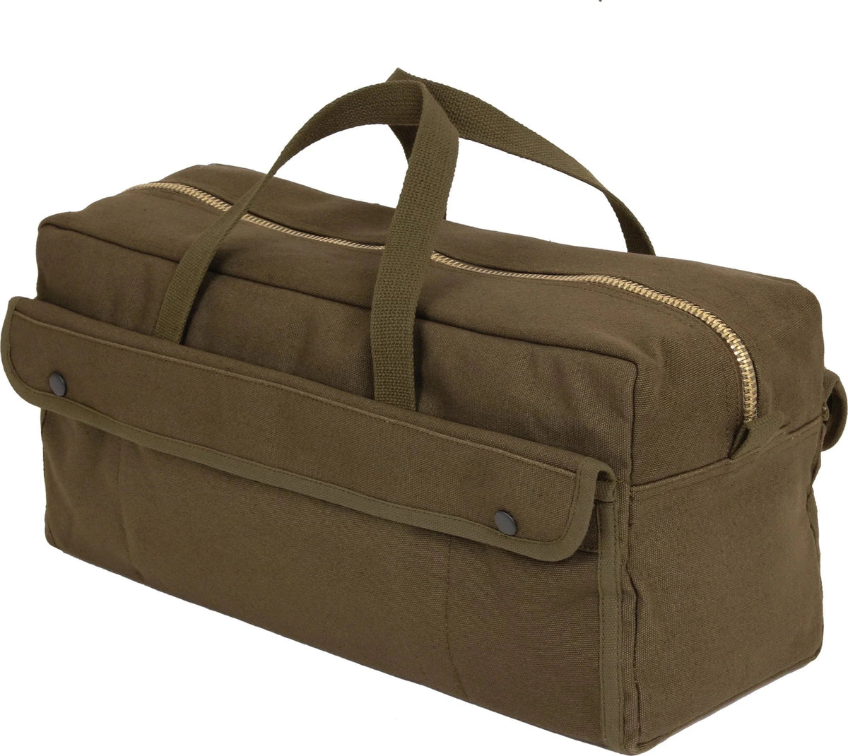 Canvas Jumbo Tool Bag with Brass Zipper