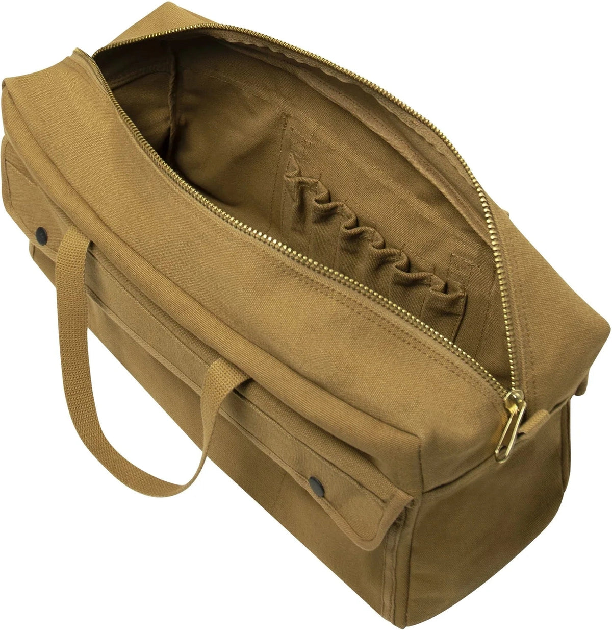Canvas Jumbo Tool Bag with Brass Zipper