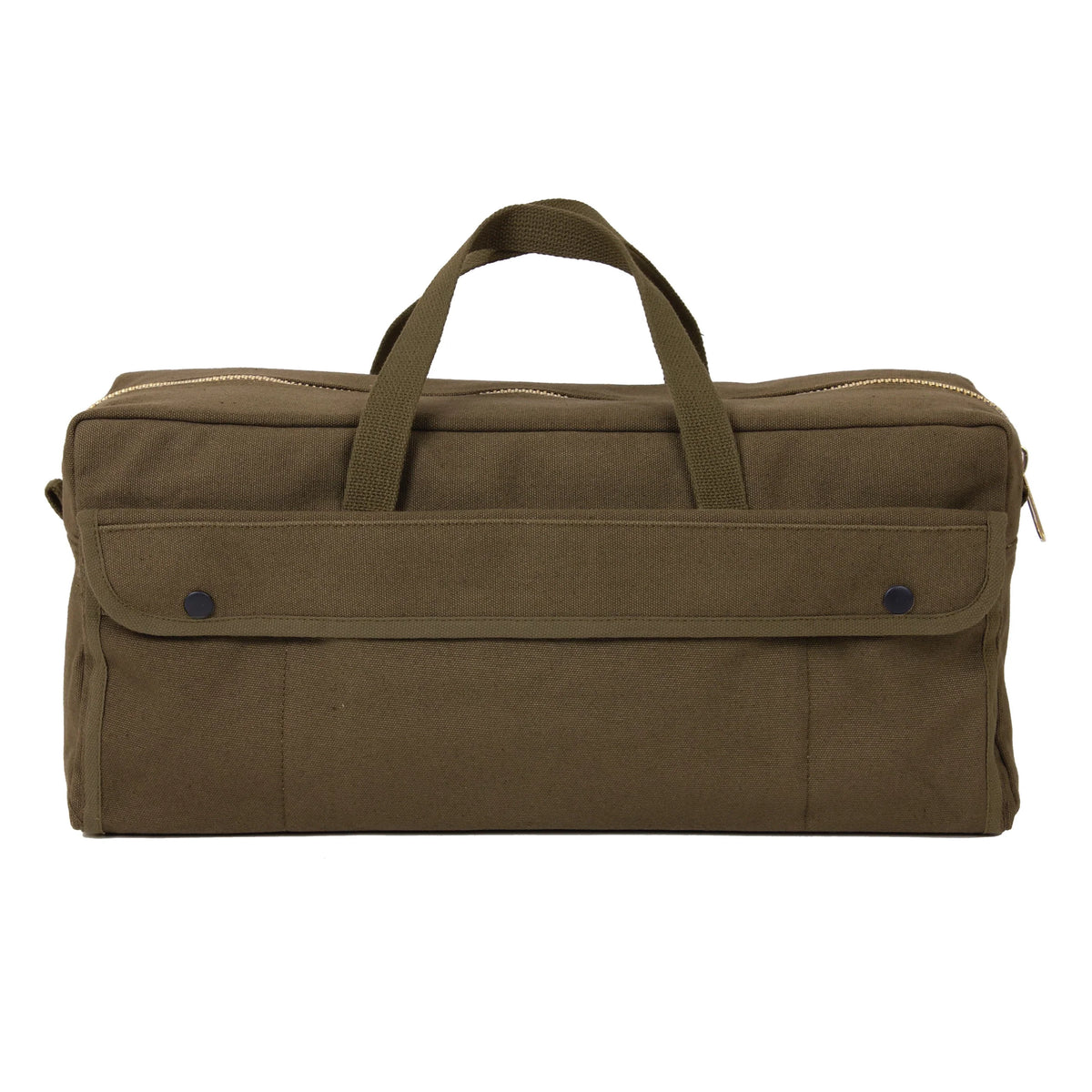 Canvas Jumbo Tool Bag with Brass Zipper