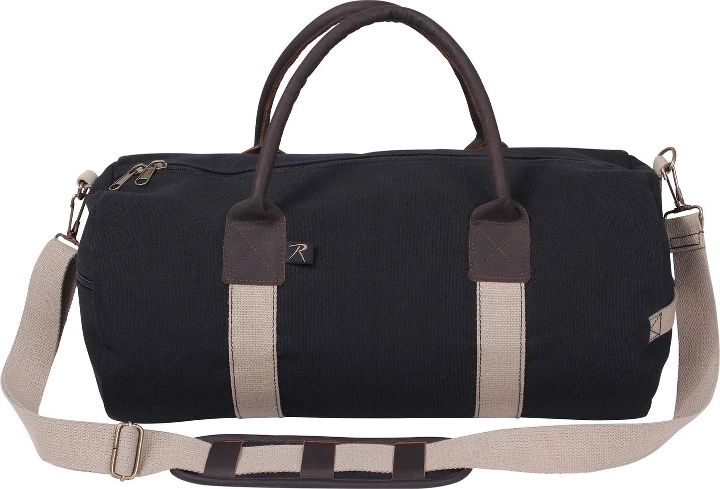 Canvas & Leather Gym Duffle Bag