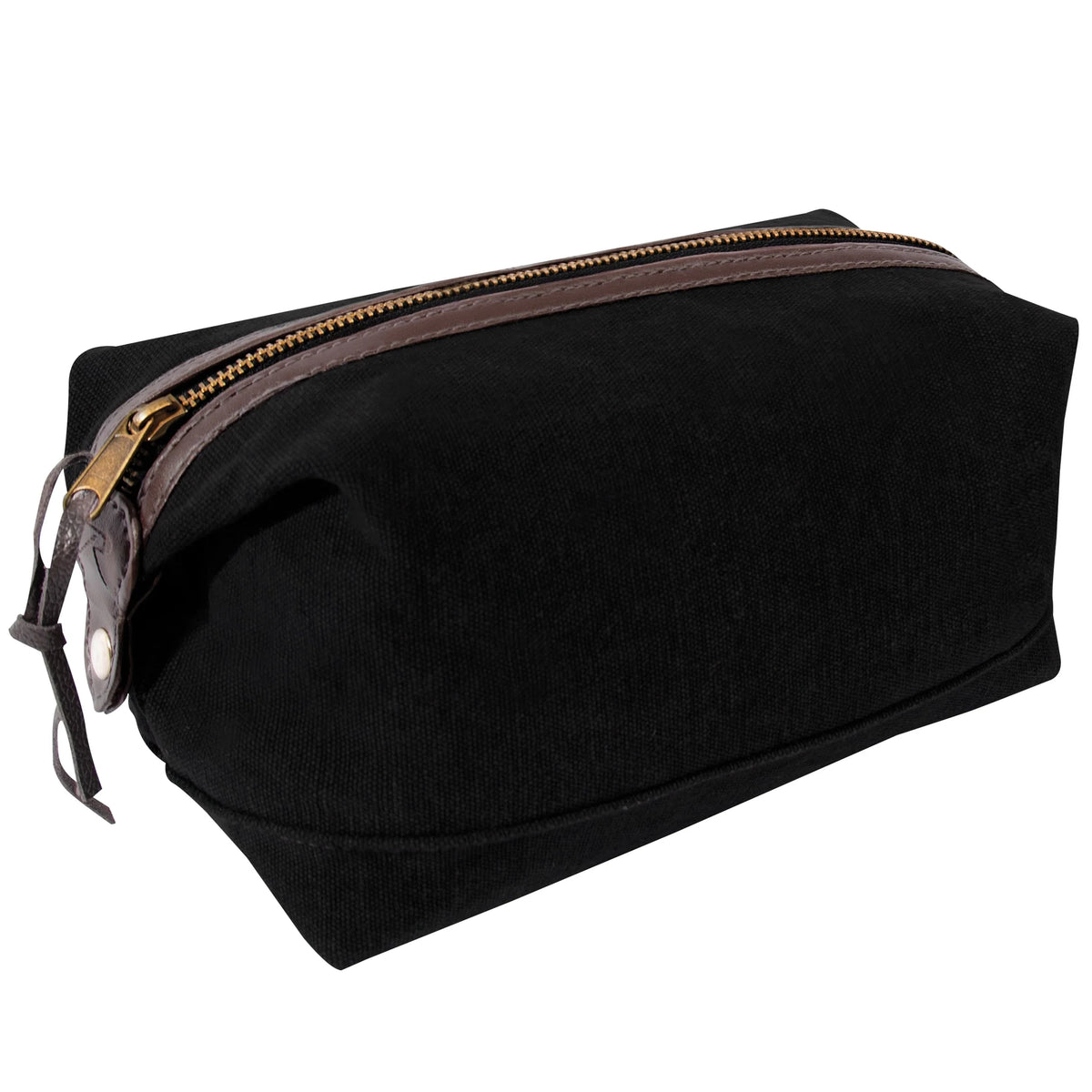 Canvas & Leather Travel Kit - Black