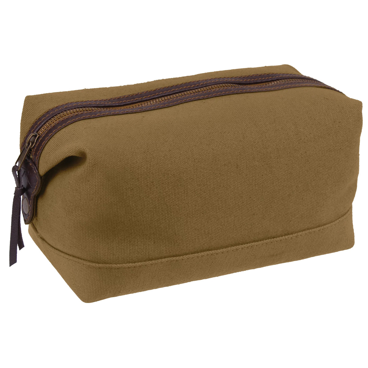 Canvas & Leather Travel Kit - Coyote Brown