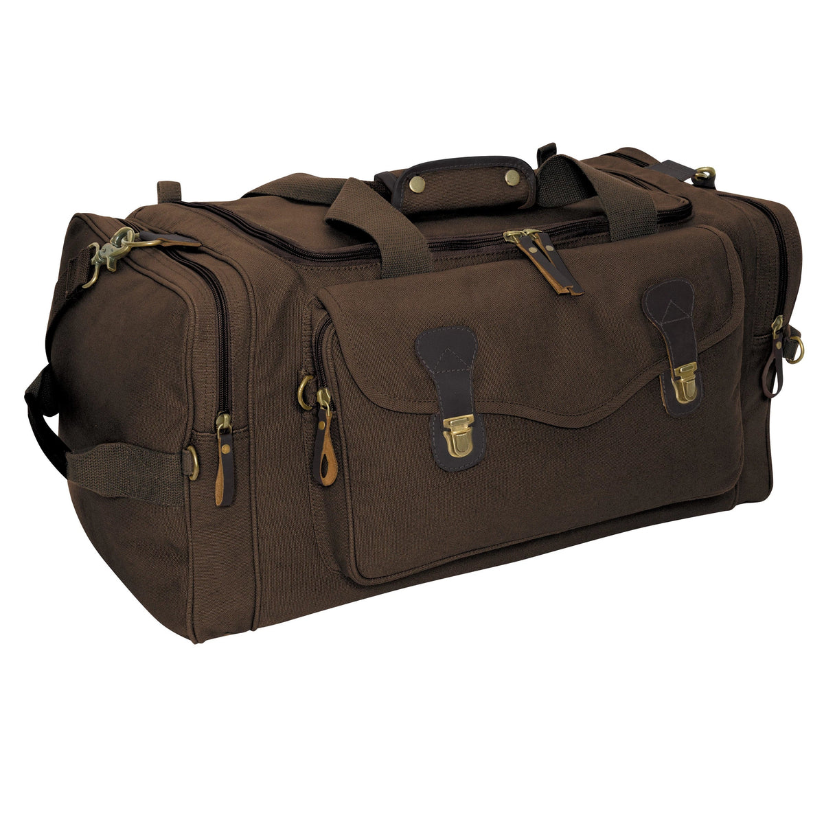 Canvas Long Weekend Bag - Brown
