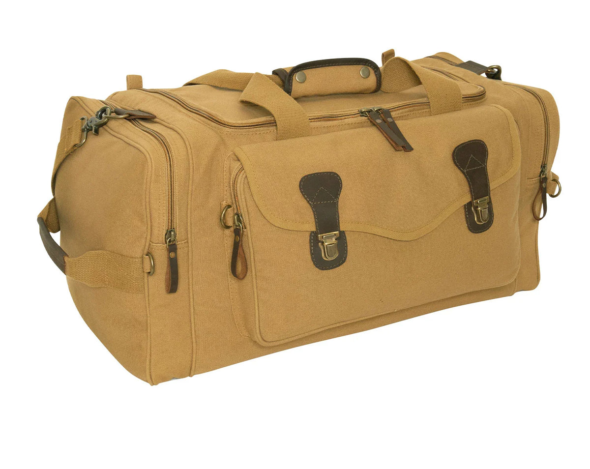 Canvas Long Weekend Bag - Coyote Brown