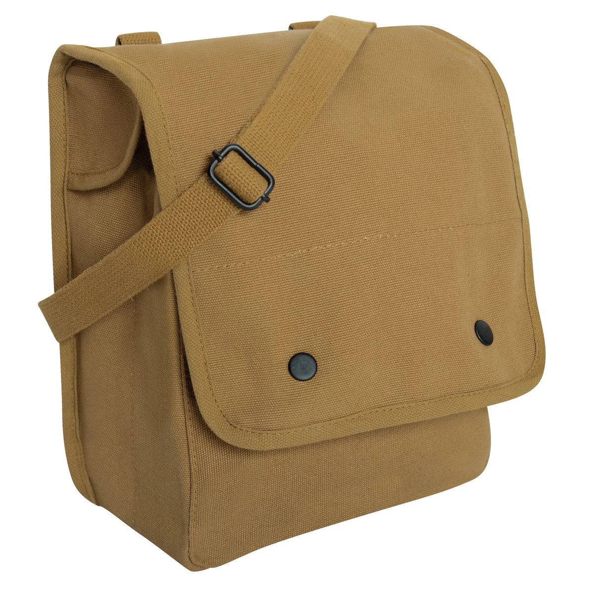 Canvas Map Case Shoulder Bag - Coyote Brown