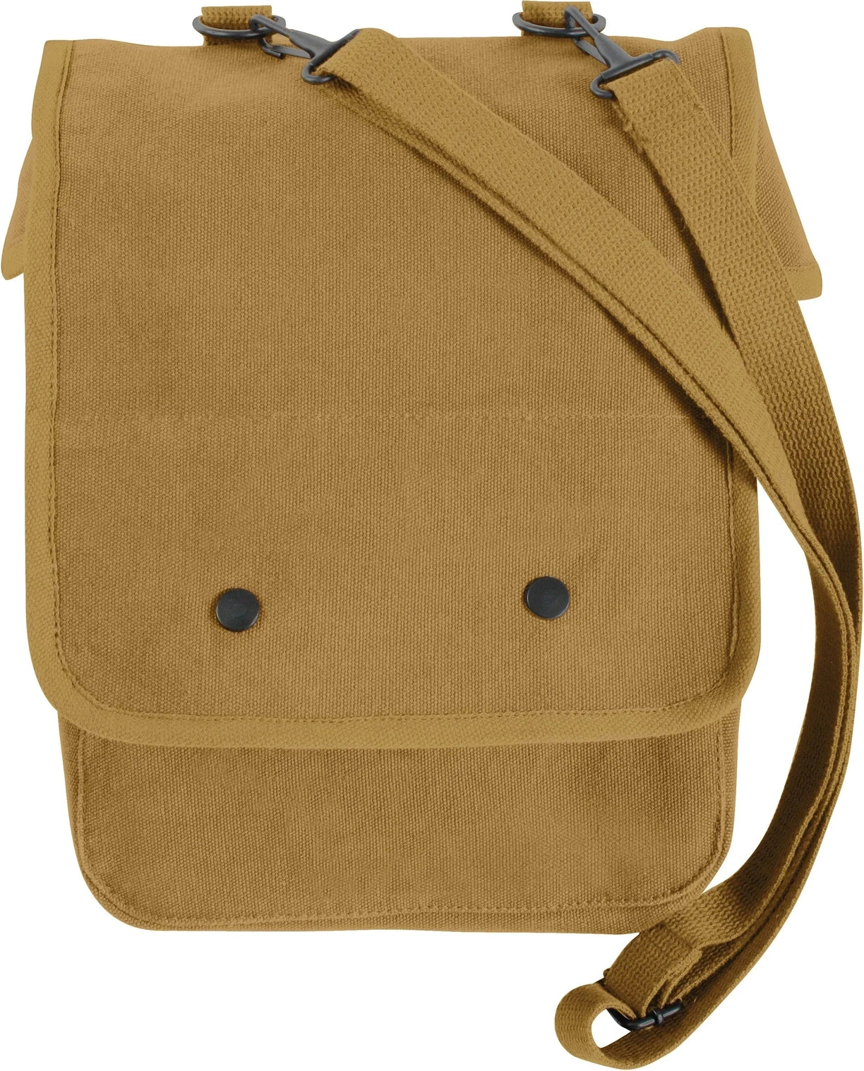Canvas Map Case Shoulder Bag - Coyote Brown