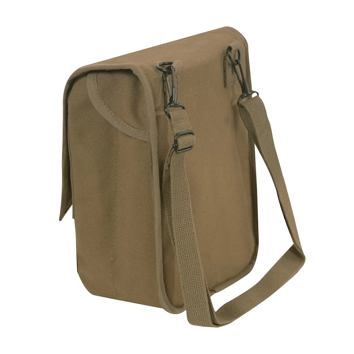 Canvas Map Case Shoulder Bag with Military Patches