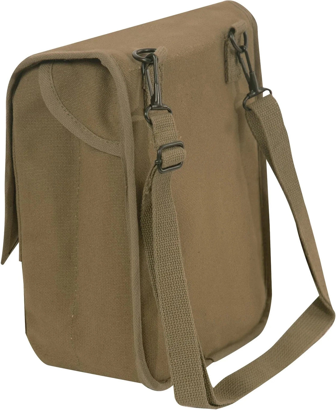 Canvas Map Case Shoulder Bag with Military Patches