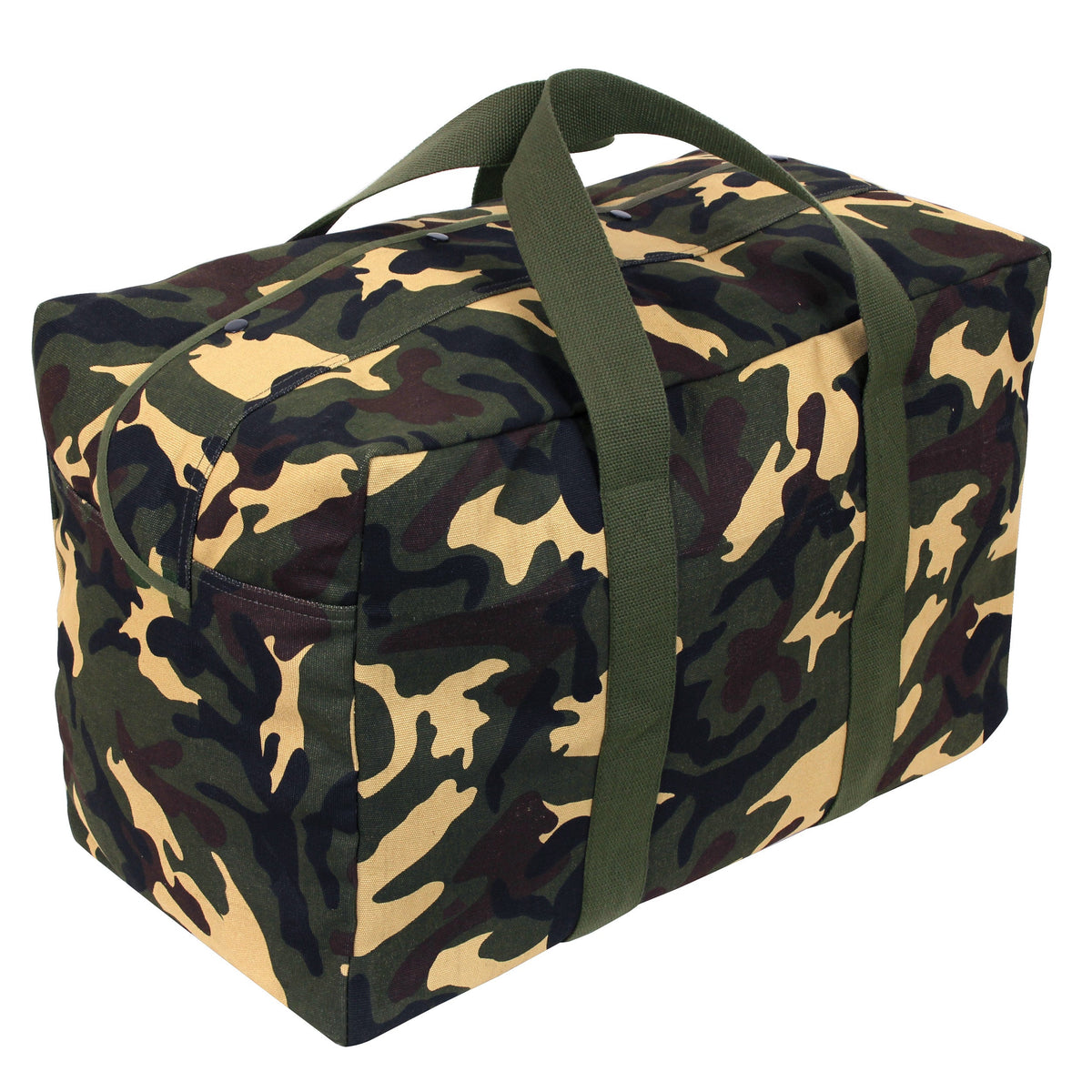 Canvas Parachute Cargo Bag - Woodland Camo