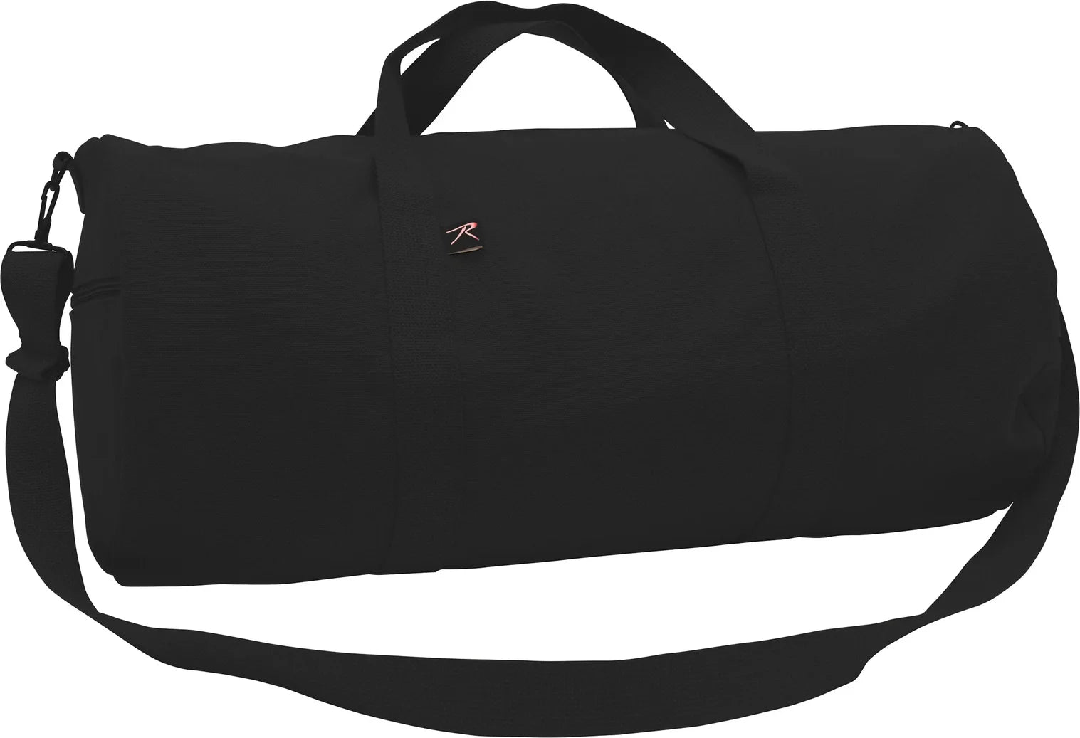Canvas Shoulder Duffle Bag - Black / 19 Inches