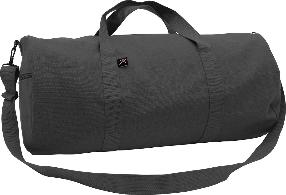 Canvas Shoulder Duffle Bag - Charcoal Grey / 19 Inches