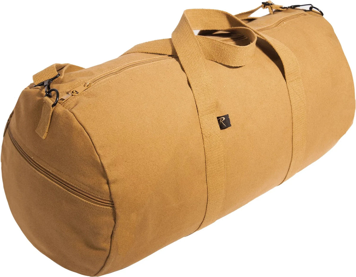 Canvas Shoulder Duffle Bag - Coyote Brown / 19 Inches