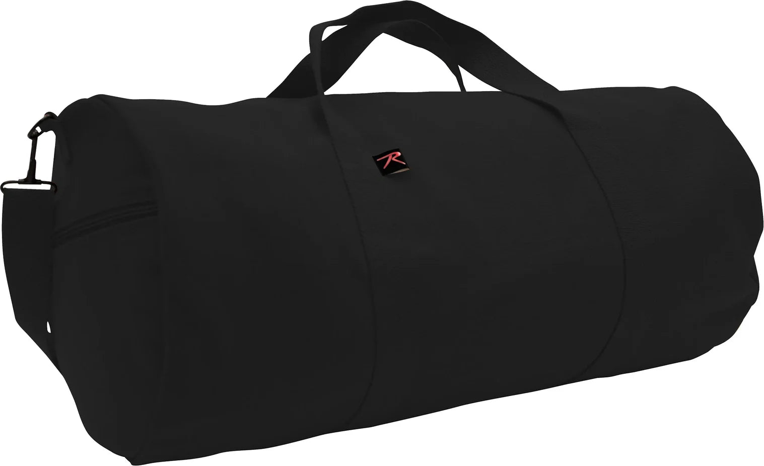 Canvas Shoulder Duffle Bag - Black / 19 Inches