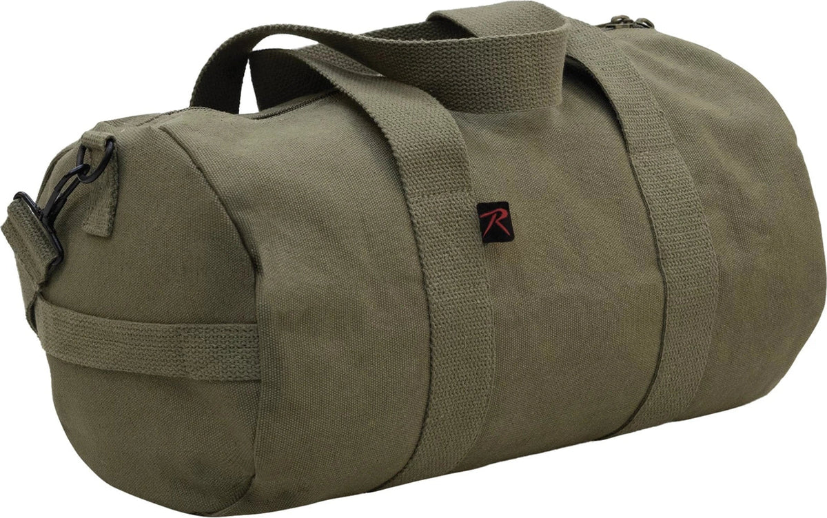 Canvas Shoulder Duffle Bag - Olive Drab / 24 Inches