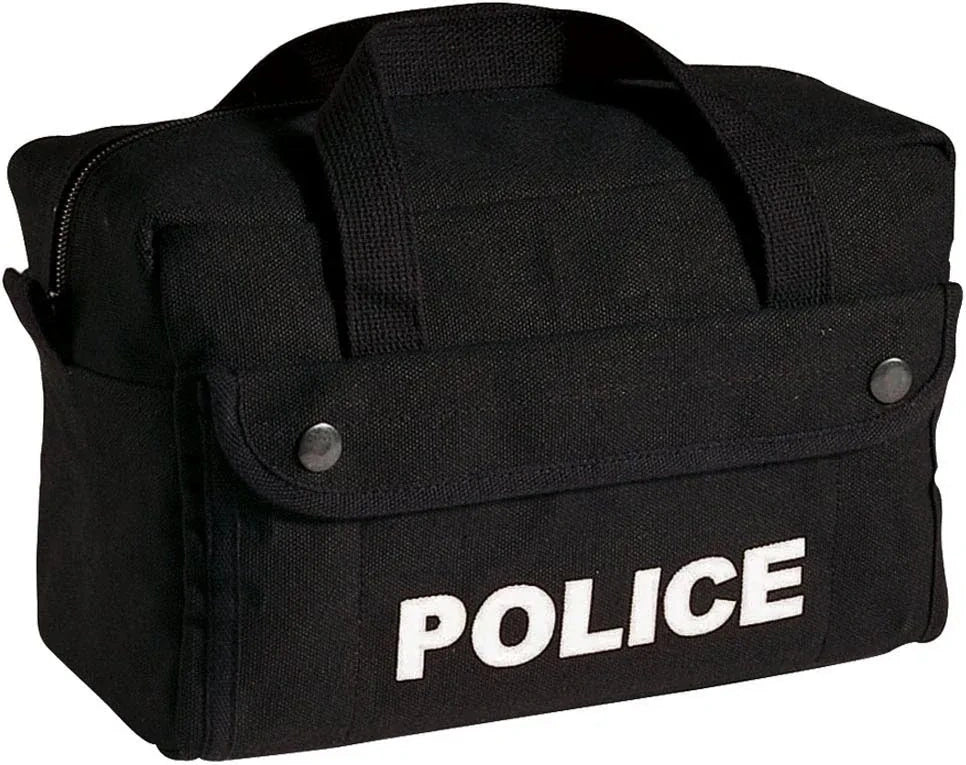 Canvas Small Black Police Logo Gear Bag