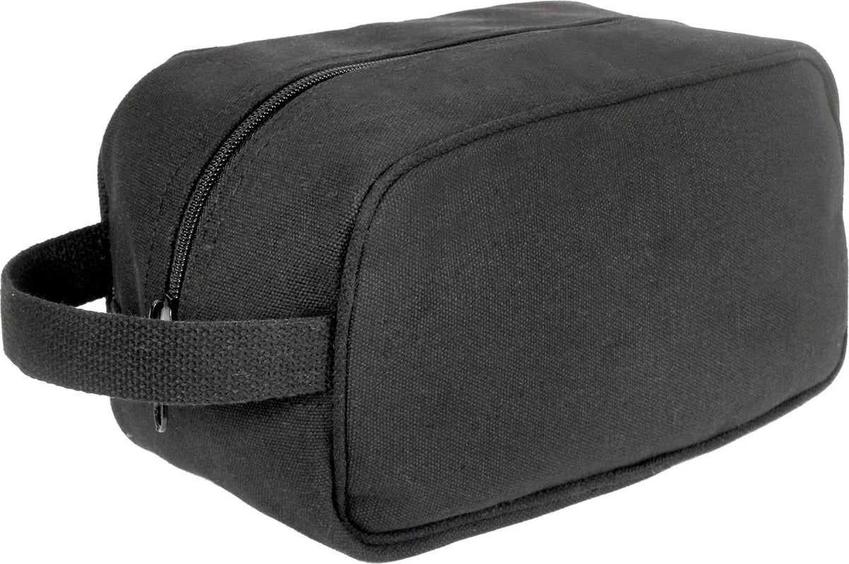 Canvas Travel Dopp Kit - Charcoal Grey