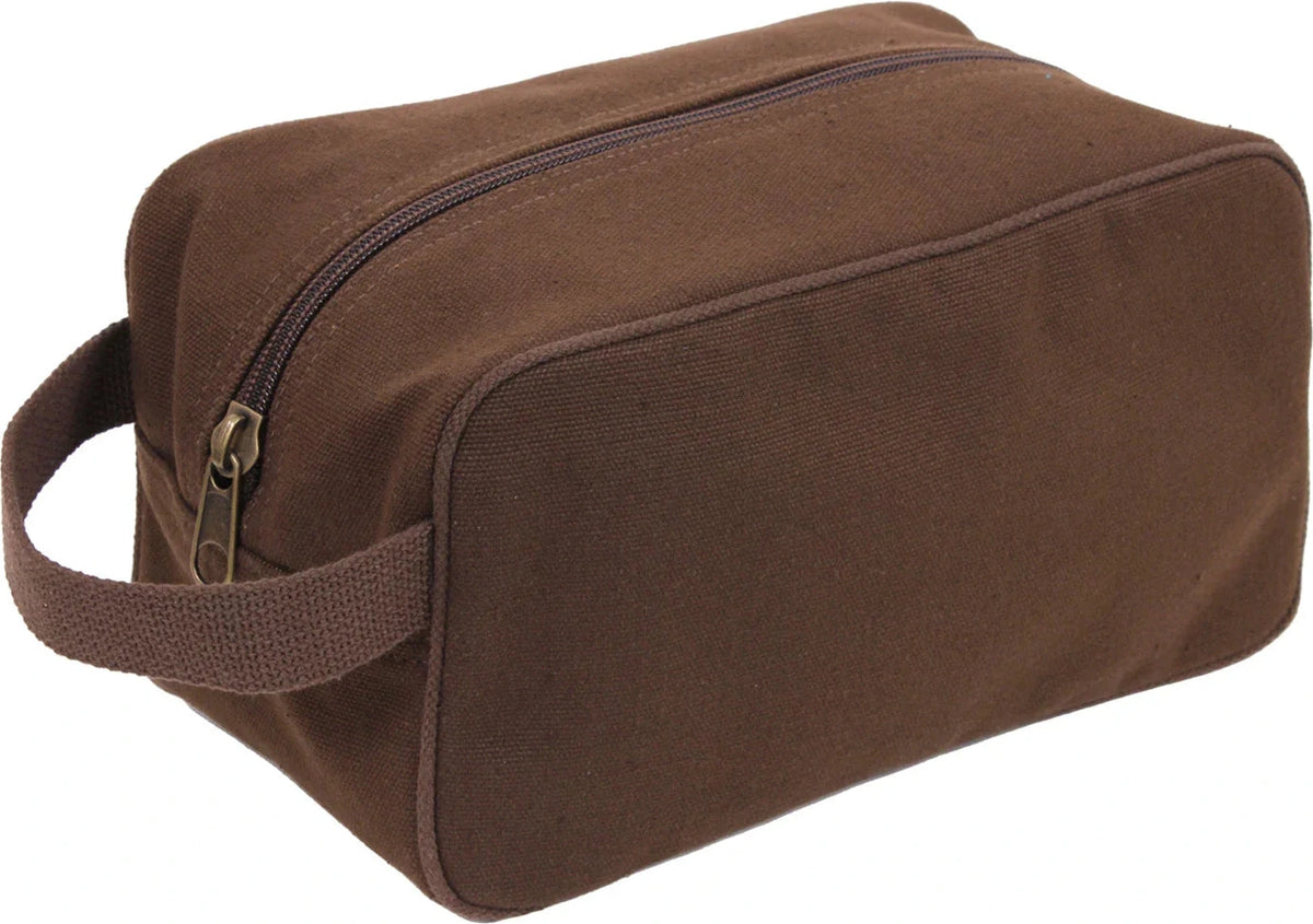 Canvas Travel Dopp Kit - Earth Brown