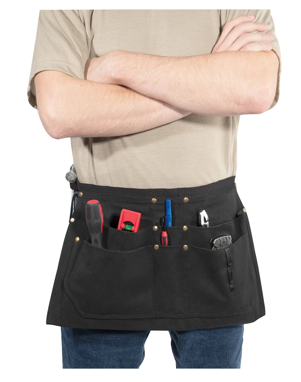 Canvas Waist Work Apron - Black