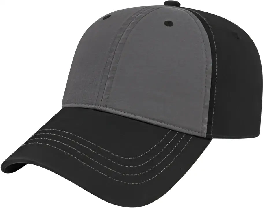 Cap America I1002 Relaxed Golf - Dark Gray Black - Gray/black / one Size Fits Most